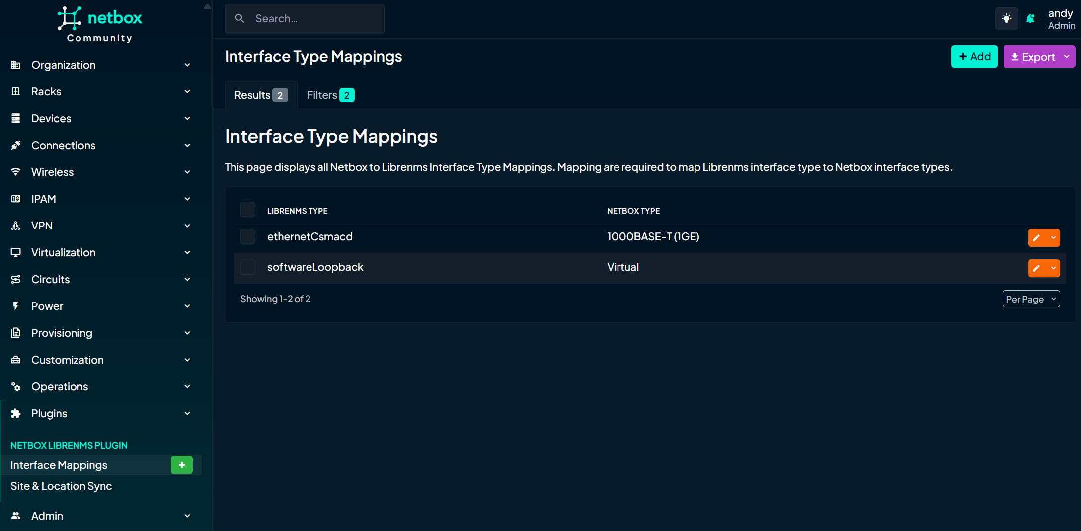 Interfaces Type Mappings